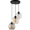 Lampa Wisząca CUBUS Wielokolorowy Szklane Klosze 3xE27
