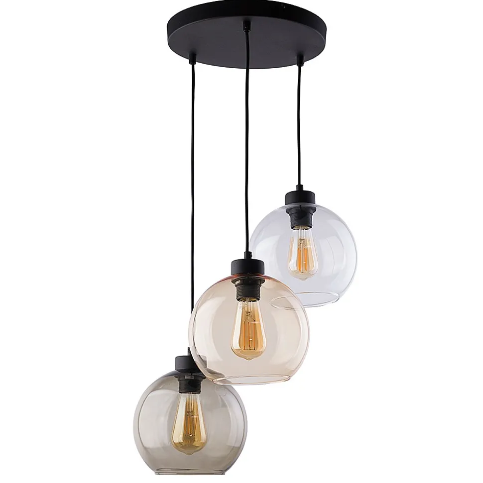 Lampa Wisząca CUBUS Wielokolorowy Szklane Klosze 3xE27