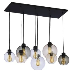 Lampa Wisząca CUBUS Wielokolorowy Szklane Klosze 8xE27