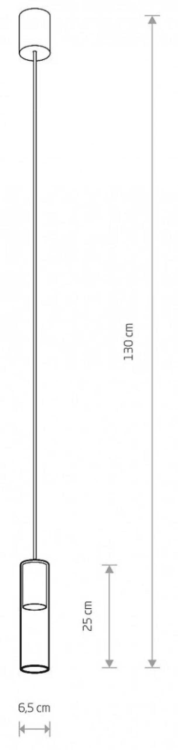 Lampa Wisząca CYLINDER M Złoty Transparentny Szklany Klosz 1xGU10