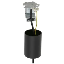 Lampa Wisząca CYLINDER S Czarny Transparentny Szklany Klosz 1xGU10