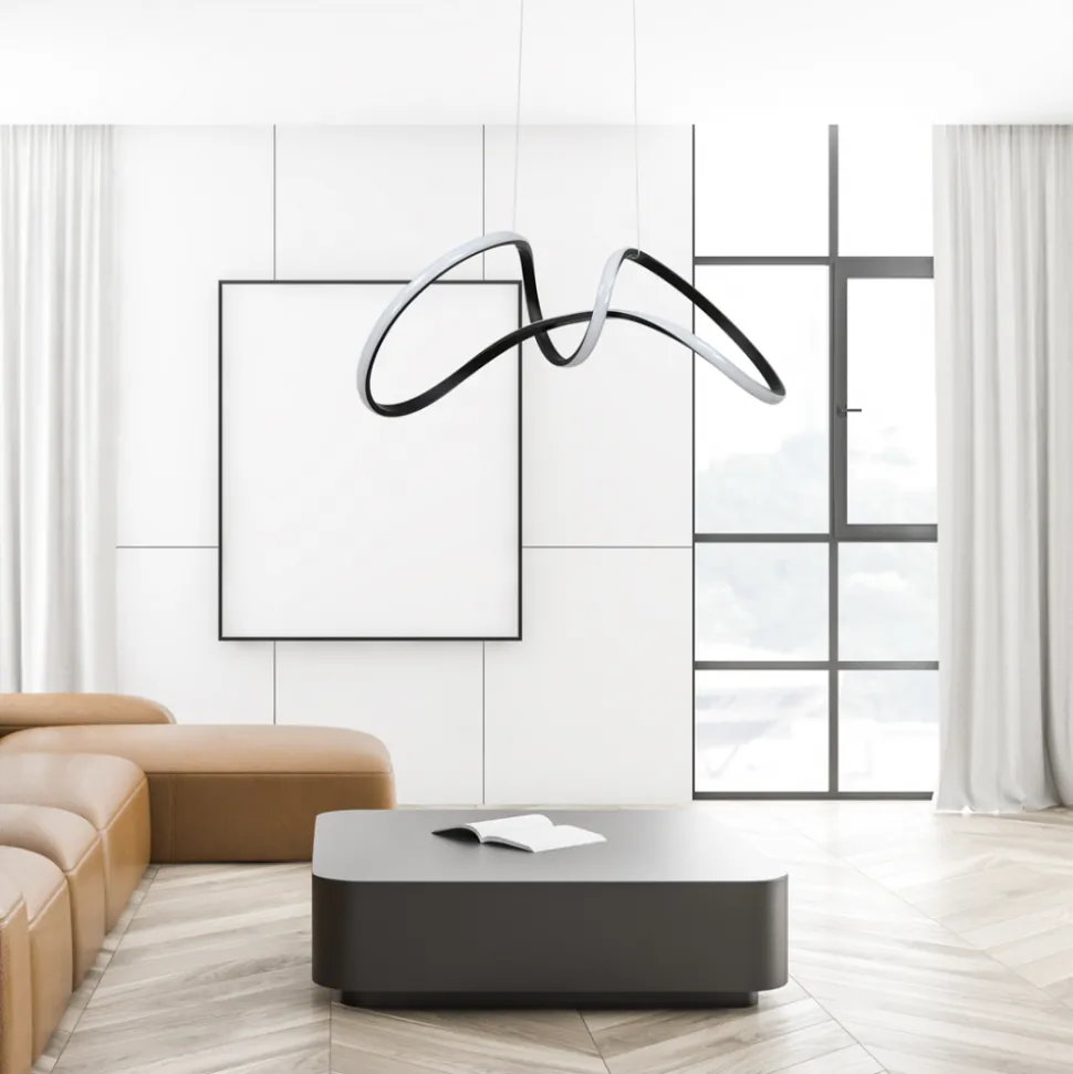 Lampa wisząca czarna Tesoro 48W LED