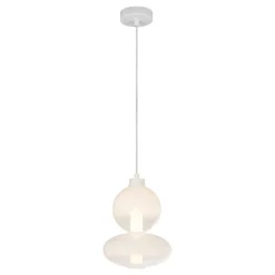 Lampa wisząca DAPHNE Biała Szklana 12W LED 3000K 20cm
