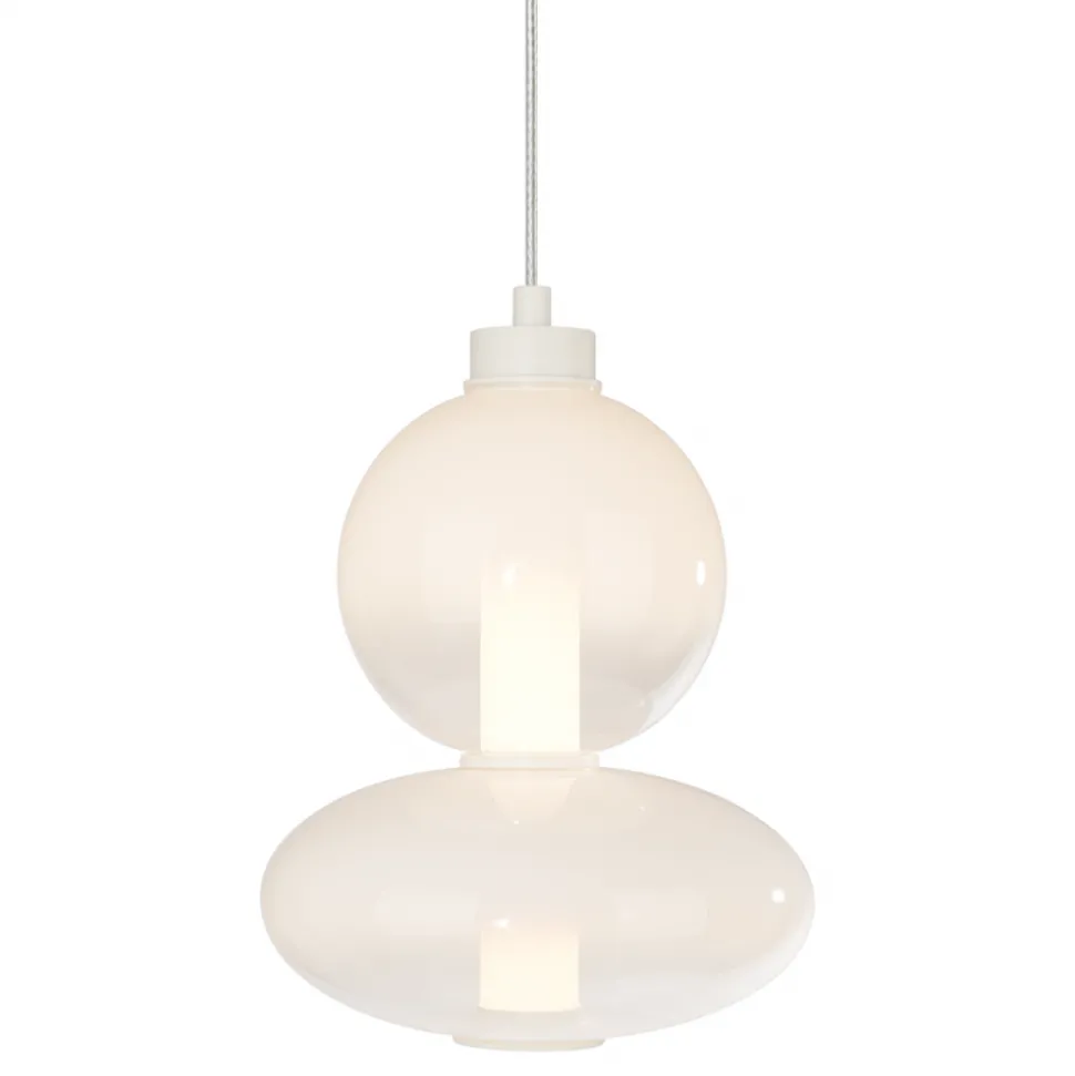 Lampa wisząca DAPHNE Biała Szklana 12W LED 3000K 20cm