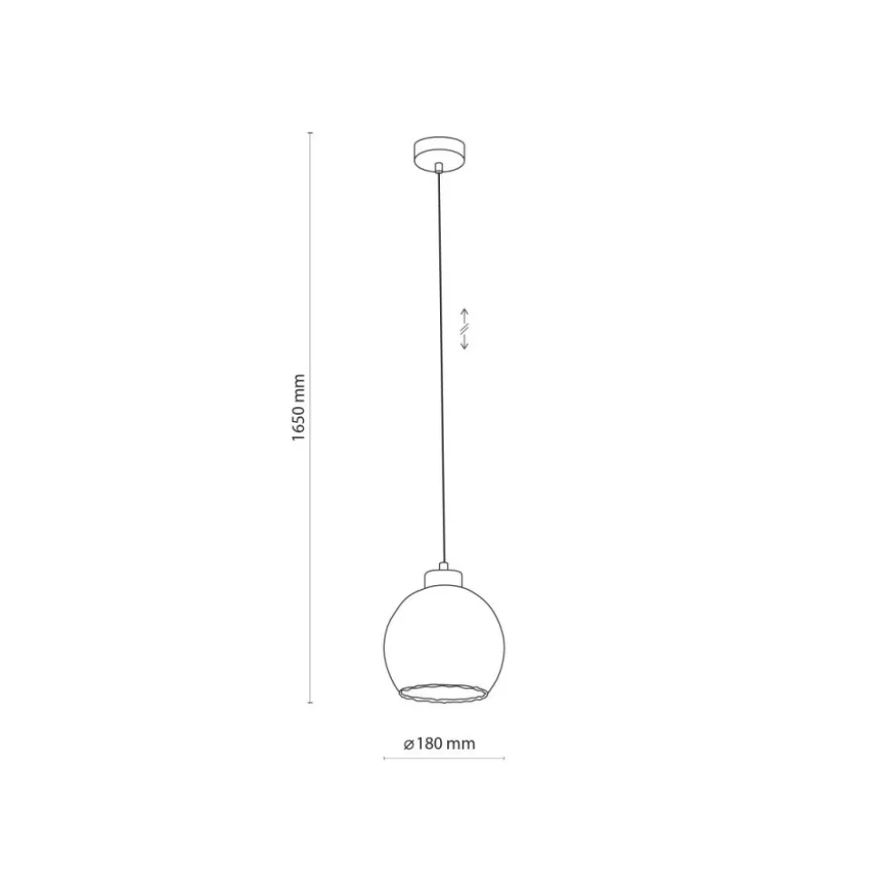 Lampa wisząca DEVI transparentna 1xE27 18 cm