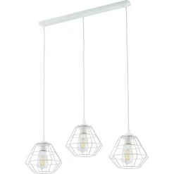 Lampa Wisząca DIAMOND Biały Metalowe Klosze 3xE27