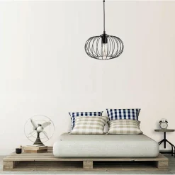 Lampa wisząca druciana 26 cm czarna