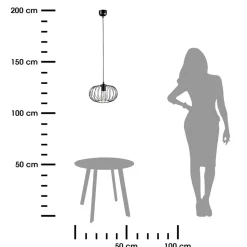 Lampa wisząca druciana 26 cm czarna