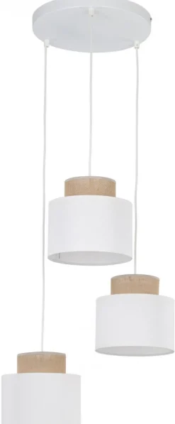 Lampa Wisząca DUO Biały Abażury 3xE27
