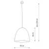 Lampa Wisząca EGG Biały Złoty Metalowy Klosz 1xE27 38cm