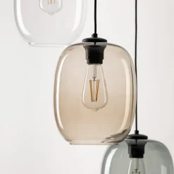 Lampa Wisząca ELIO Mix Szklane Klosze 3xE27 45cm