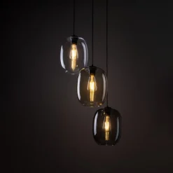 Lampa Wisząca ELIO Mix Szklane Klosze 3xE27 45cm