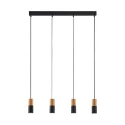 Lampa Wisząca ELIT Czarny Brązowy 4xGU10