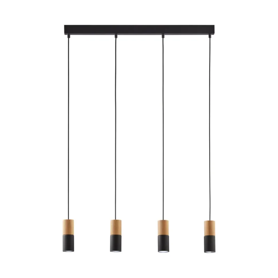 Lampa Wisząca ELIT Czarny Brązowy 4xGU10
