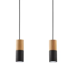 Lampa Wisząca ELIT Czarny Brązowy 4xGU10