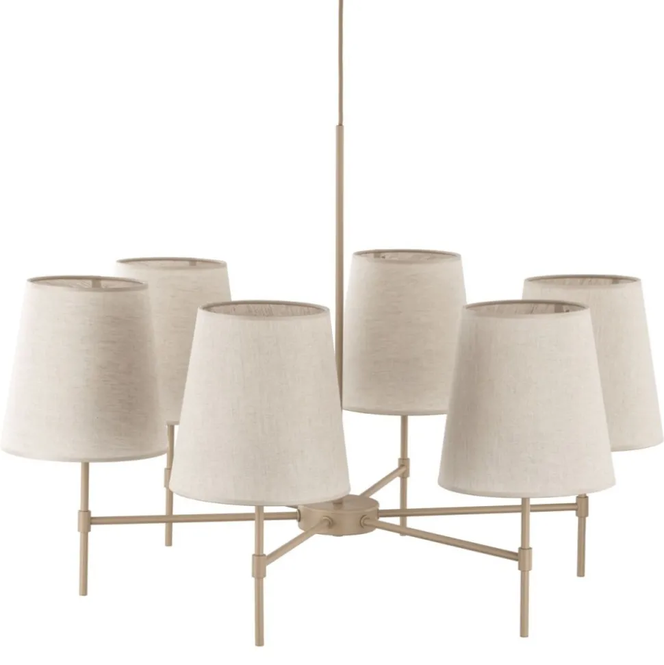 Lampa wisząca ELIZABETH sabia beżowa 6xE27
