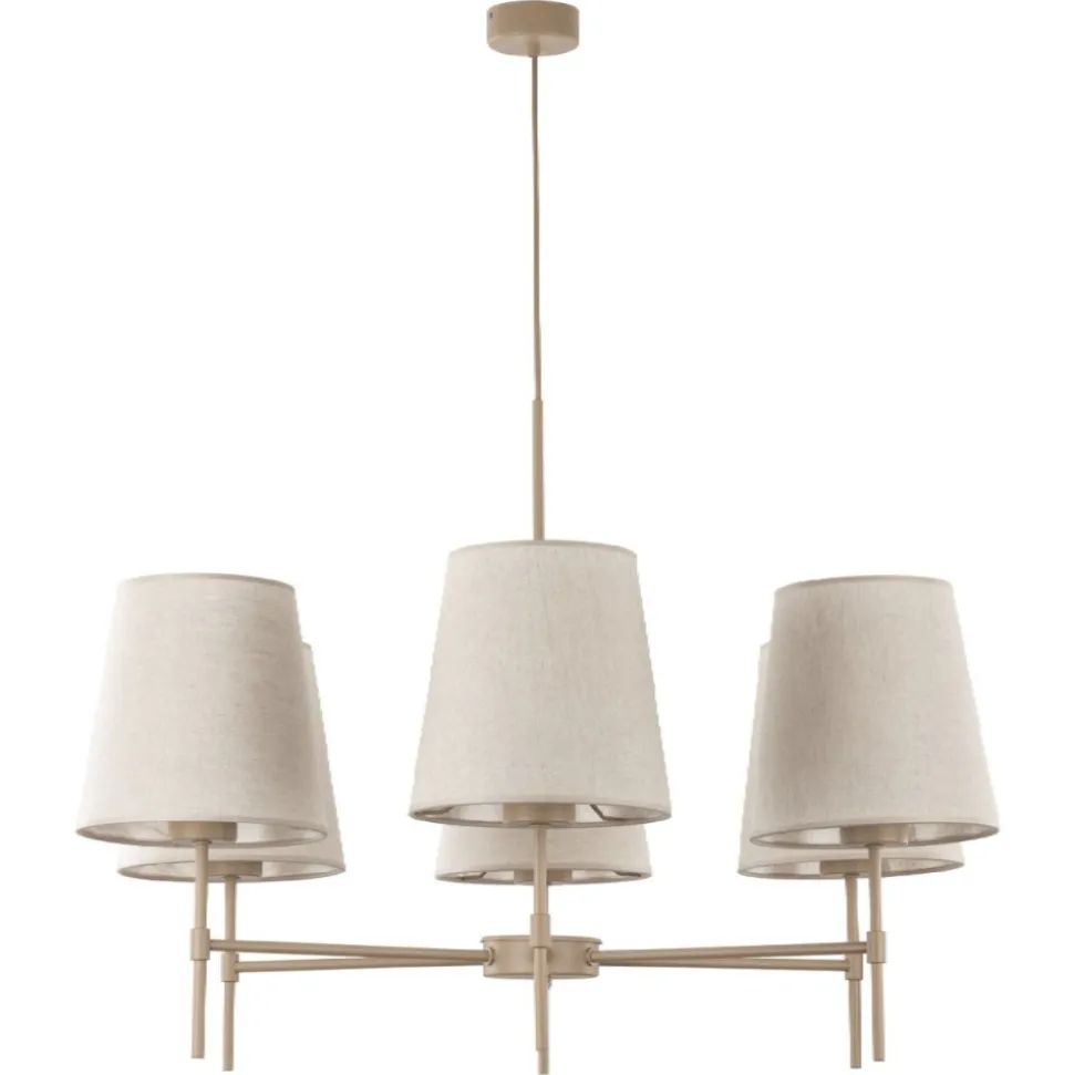 Lampa wisząca ELIZABETH sabia beżowa 6xE27