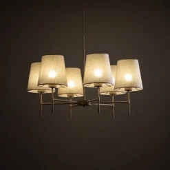 Lampa wisząca ELIZABETH sabia beżowa 6xE27
