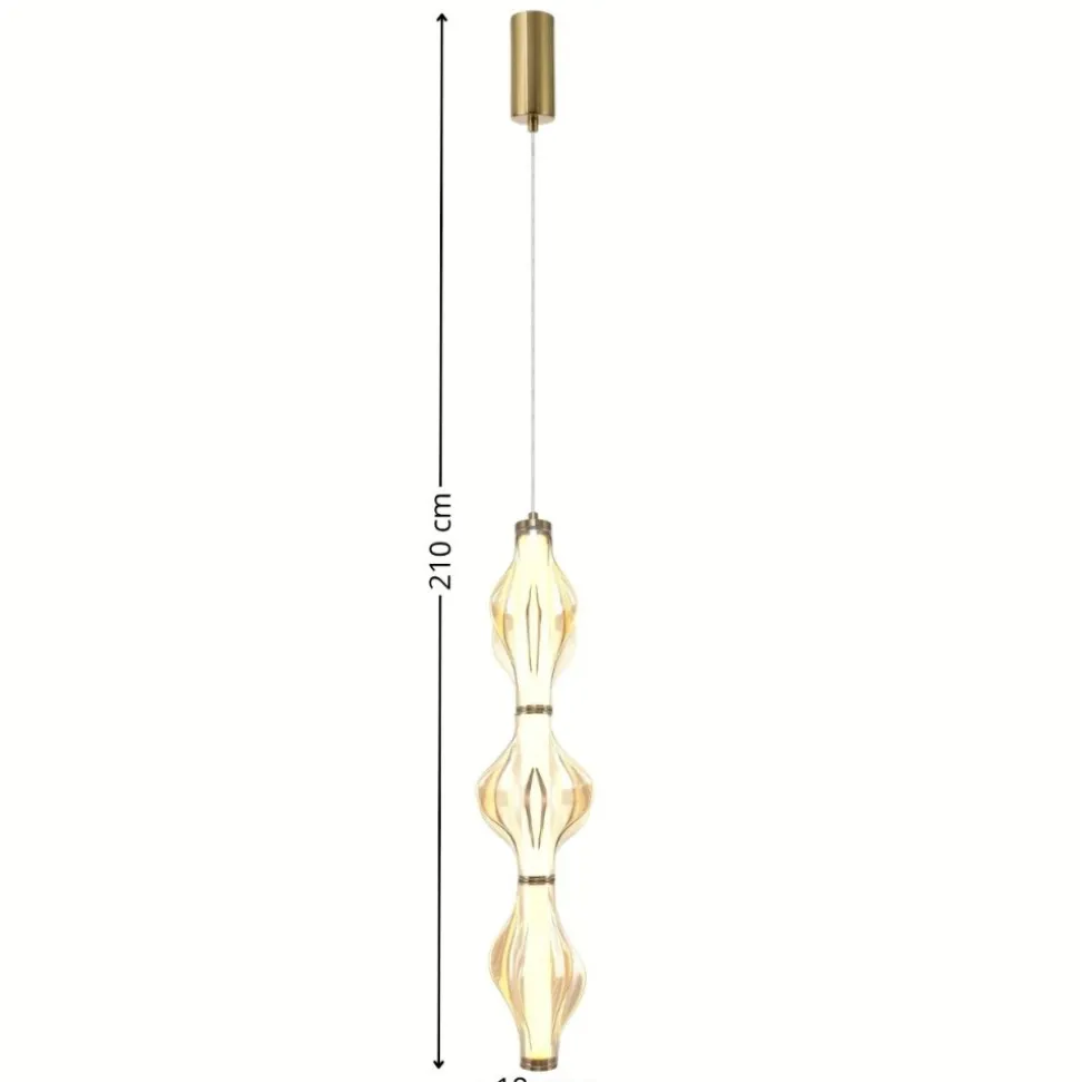 Lampa wisząca ELVA mosiądz 1xLED 22W 3000K