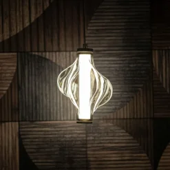 Lampa wisząca ELVA mosiądz 1xLED 8W 3000K