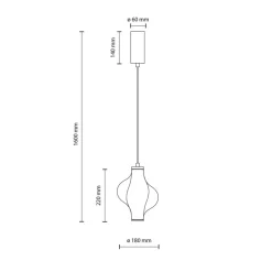 Lampa wisząca ELVA mosiądz 1xLED 8W 3000K