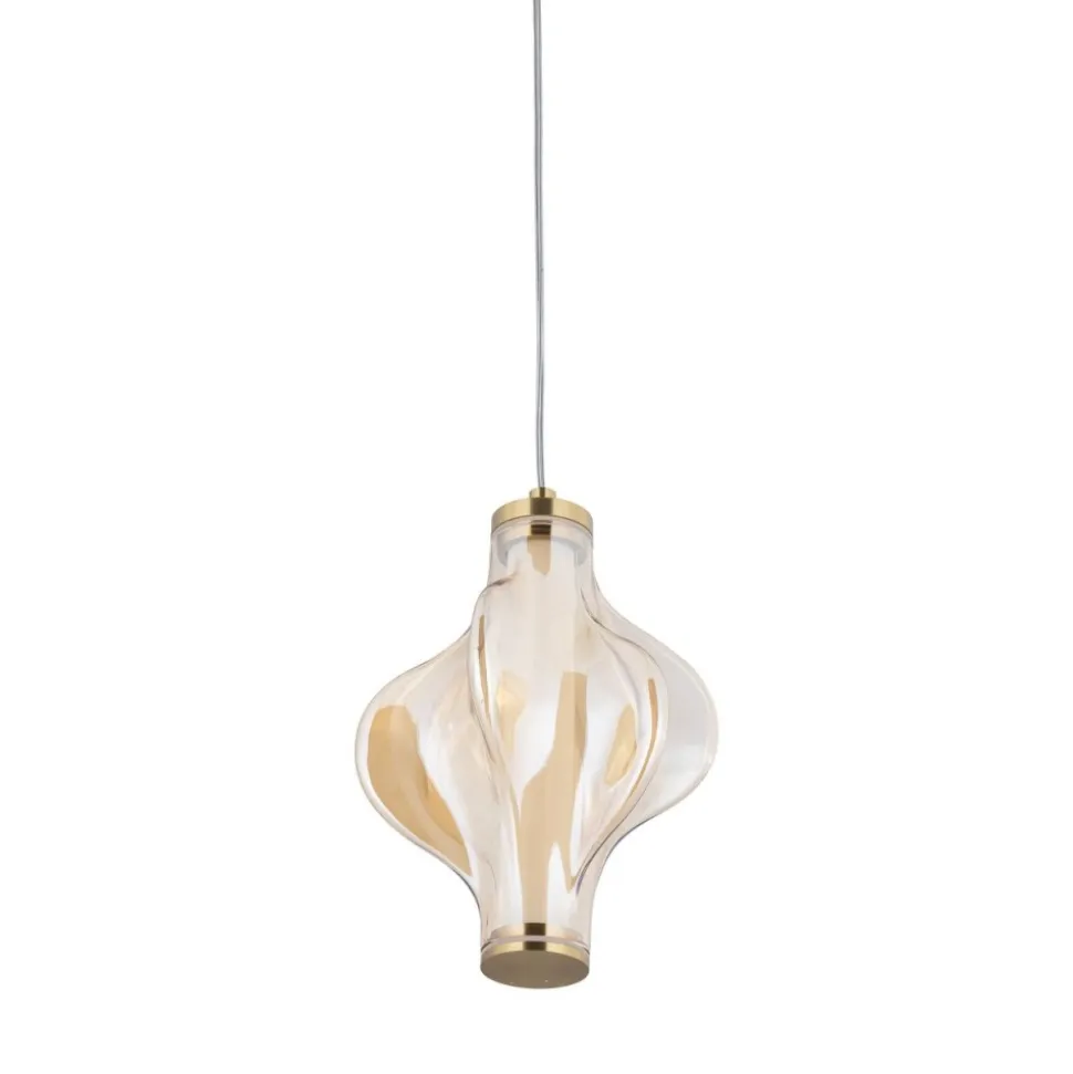 Lampa wisząca ELVA mosiądz 1xLED 8W 3000K