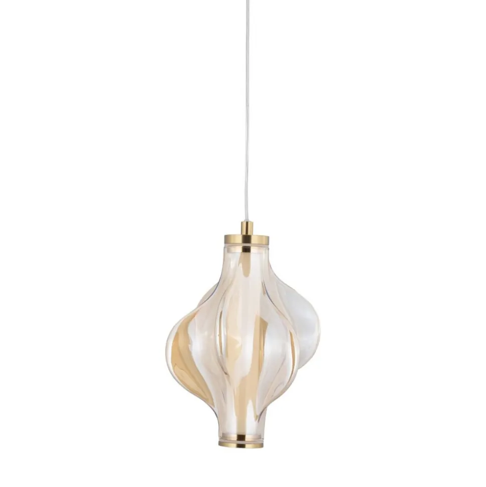 Lampa wisząca ELVA mosiądz 1xLED 8W 3000K