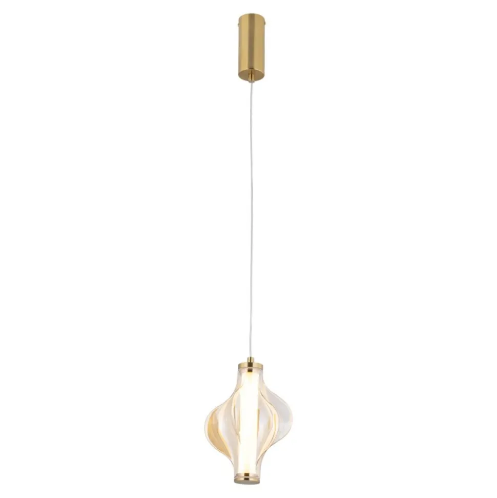Lampa wisząca ELVA mosiądz 1xLED 8W 3000K