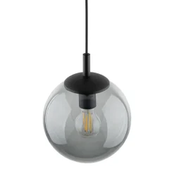 Lampa Wisząca ESME Grafitowy Szklany Klosz 1xE27 30 cm