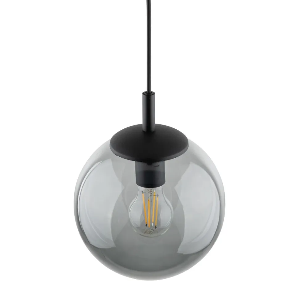 Lampa Wisząca ESME Grafitowy Szklany Klosz 1xE27 30 cm