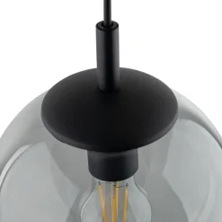Lampa Wisząca ESME Grafitowy Szklany Klosz 1xE27 30 cm