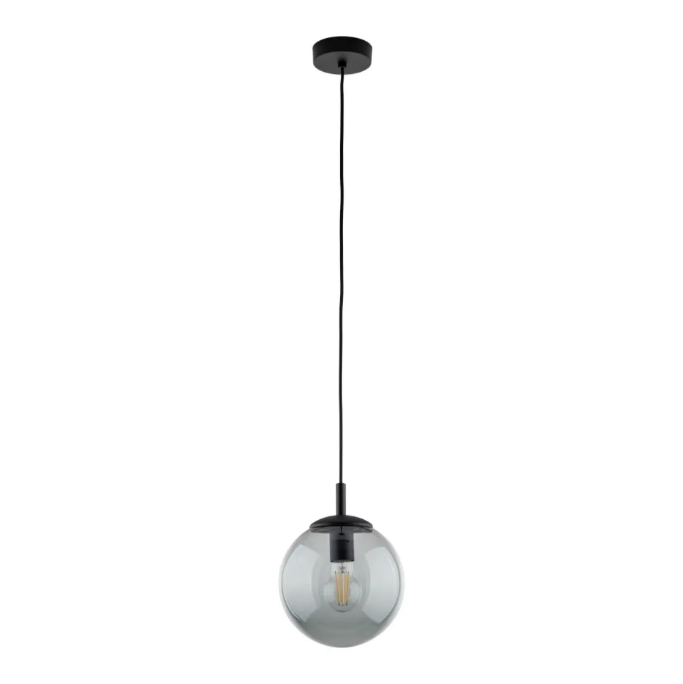 Lampa Wisząca ESME Grafitowy Szklany Klosz 1xE27 30 cm