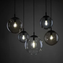 Lampa Wisząca ESME Mix Szklane Klosze 5xE27