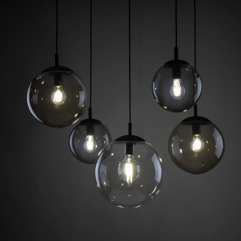Lampa Wisząca ESME Mix Szklane Klosze 5xE27