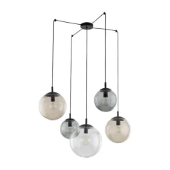 Lampa Wisząca ESME Mix Szklane Klosze 5xE27
