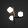 Lampa wisząca ESTERA WOOD orzech klosz biały 3xG9