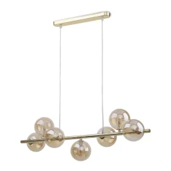 Lampa Wisząca ESTERA Złoty Szklane Klosze 7xG9