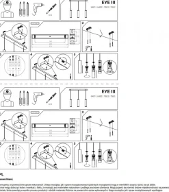 Lampa Wisząca EYE Złoty 3xGU10 Listwa