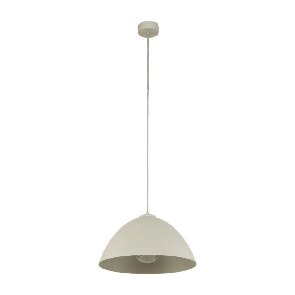 Lampa Wisząca FARO Beżowy Metalowy Klosz 1xE27 34cm
