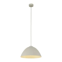 Lampa Wisząca FARO Beżowy Metalowy Klosz 1xE27 34cm