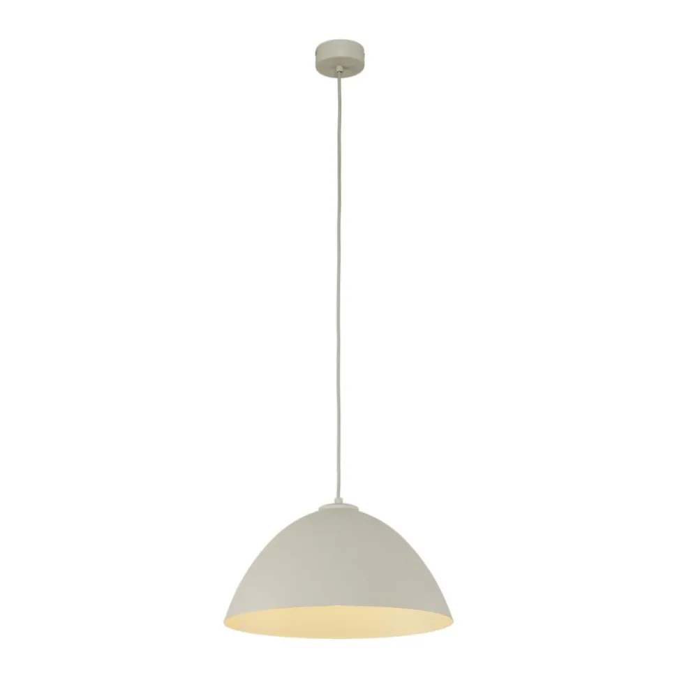 Lampa Wisząca FARO Beżowy Metalowy Klosz 1xE27 34cm