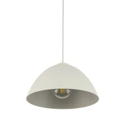 Lampa Wisząca FARO Beżowy Metalowy Klosz 1xE27 34cm