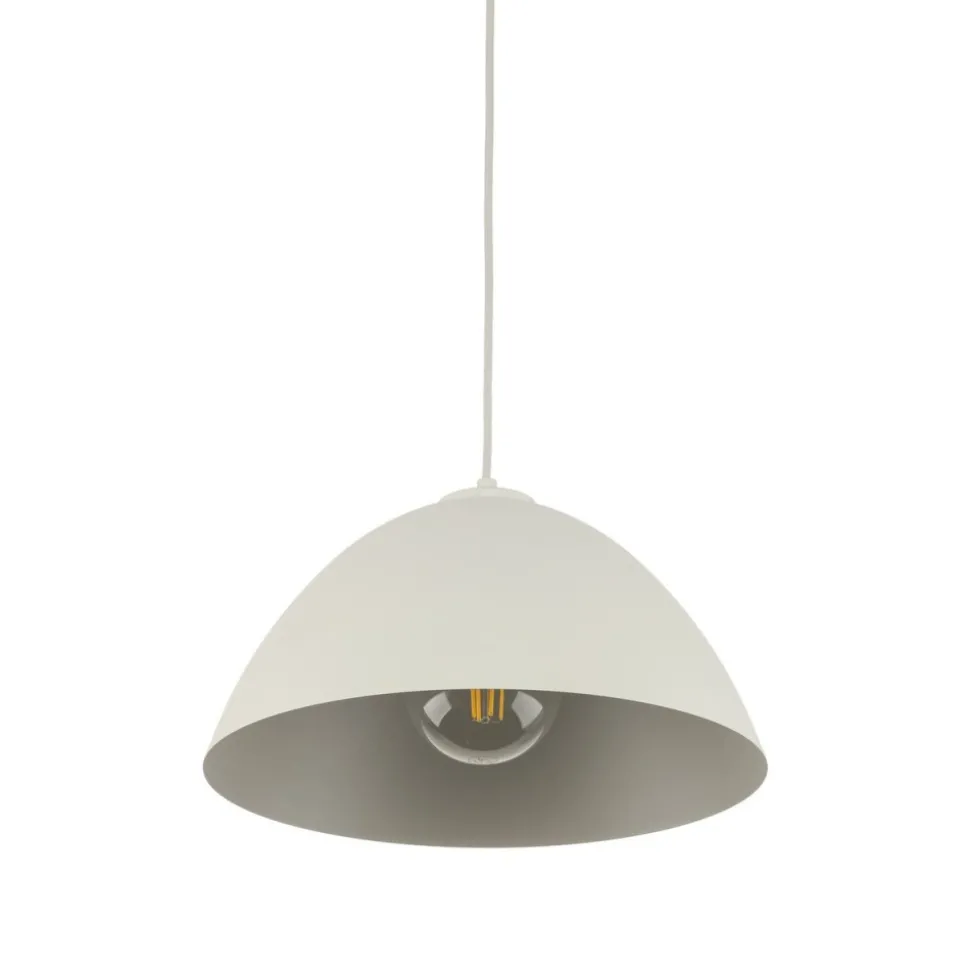 Lampa Wisząca FARO Beżowy Metalowy Klosz 1xE27 34cm