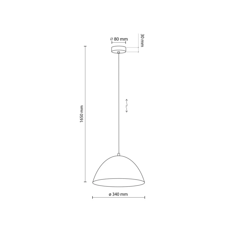 Lampa Wisząca FARO Beżowy Metalowy Klosz 1xE27 34cm