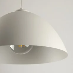 Lampa Wisząca FARO Beżowy Metalowy Klosz 1xE27 34cm