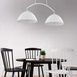 Lampa Wisząca FARO Biały Metalowe Klosze 2xE27