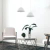 Lampa wisząca FARO Biały Metalowy Klosz 1xE27 34cm