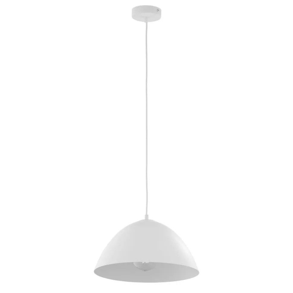 Lampa wisząca FARO Biały Metalowy Klosz 1xE27 34cm