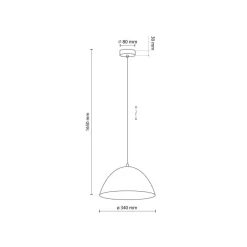 Lampa wisząca FARO brązowa 1xE27 34 cm