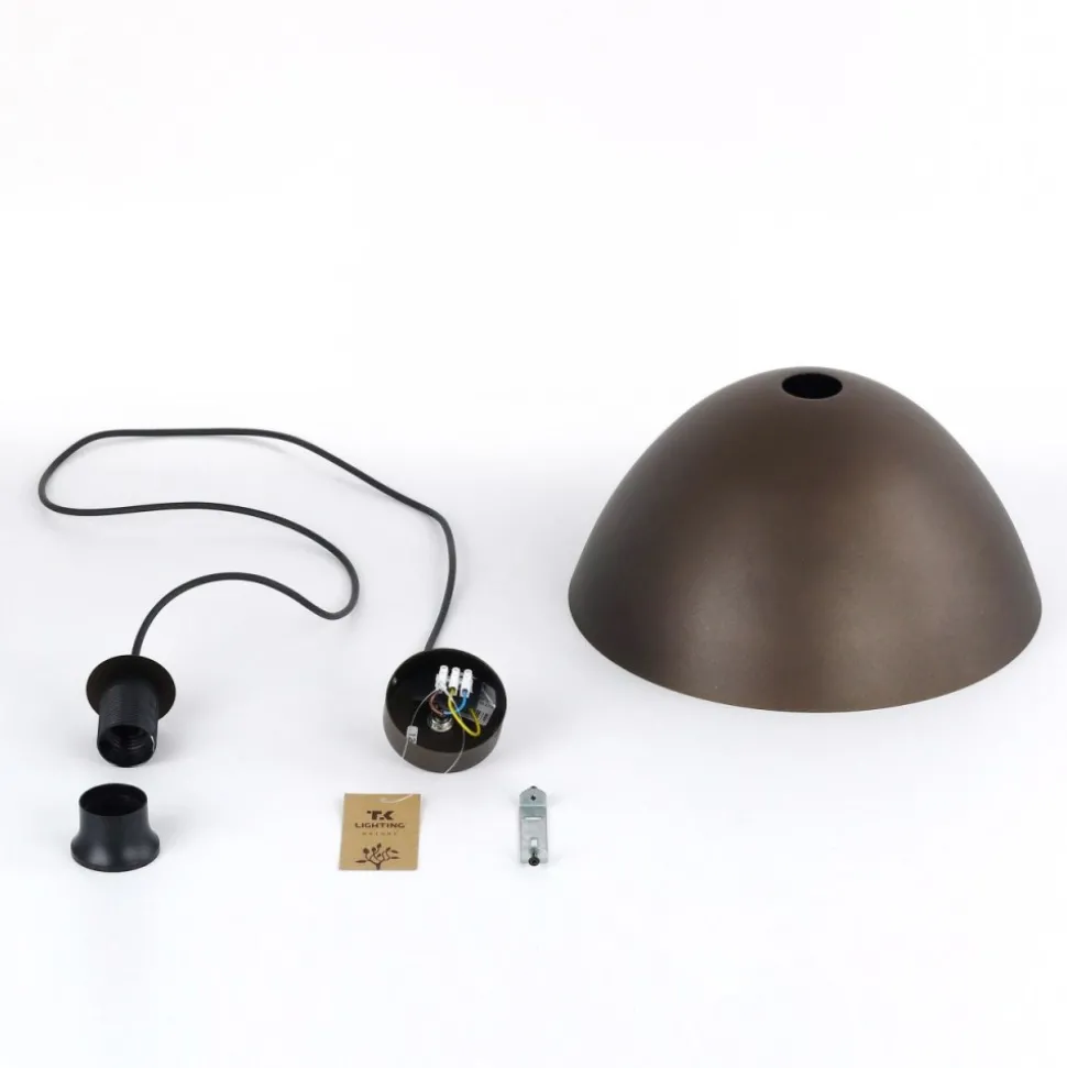Lampa wisząca FARO brązowa 1xE27 34 cm